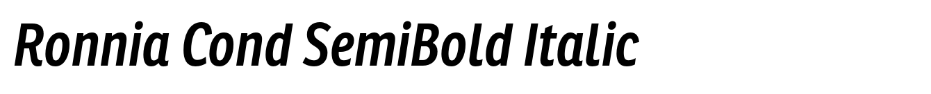 Ronnia Cond SemiBold Italic